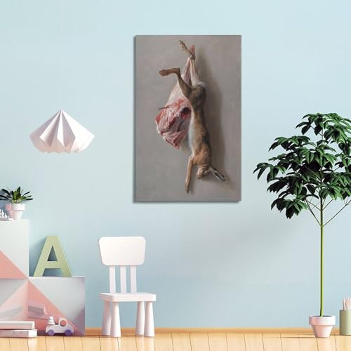 Affiche lièvre Jean Baptiste Oudry reproduction d'art chic - 4
