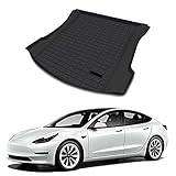 HAPSO Rear Trunk Floor Mat Storage Cargo Liner Mat Fit for Tesla Model 3 2017-2021 TPE Sturdy Tray...