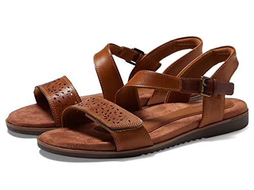 Cobb Hill Zion 2 pièces, Sandale Femme, Cuir ambré, 37 EU