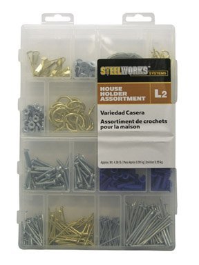 Hillman STEELWORKS L2 Brass-Plated Brass House Holder Kit 50 lb. 1 pk Assorted