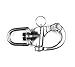 Mxeol Swivel Eye Snap Shackle Quick Release Bail Rigging Sailing Boat Marine Stainless Steel Clip Pair (2-3/4