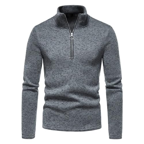 Pull à fermeture éclair pratique et col roulé épais pour faire face au vent d'automne