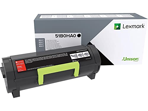 Toner noir Lexmark 51B0HA0 impression nette et précise sans traces pour vos documents