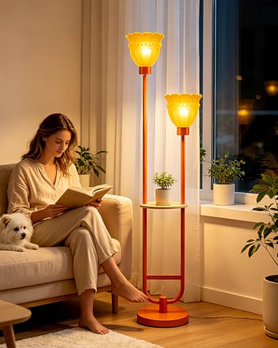 Image of Lightdot Globe Floor Lamp with LED Bulbs Included, Dimmable Floor Lamps,Unique Modern Standing Tall Lamp for Bedroom Living Room /Sofa Beside /Corner Decor-Gold