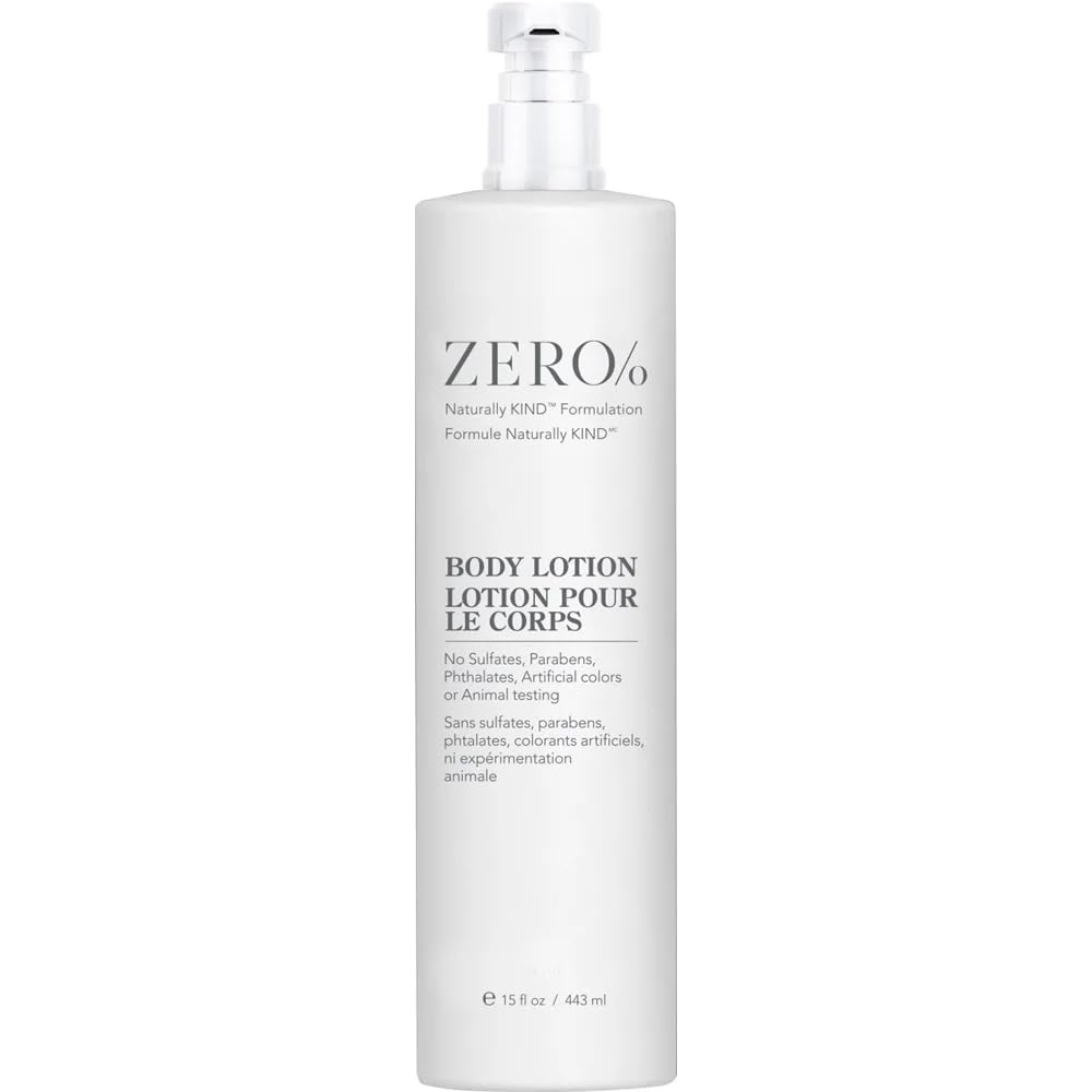ZERO% by Gilchrist & Soames Body Lotion, Naturally KIND Formulation, Sulfate Free, Paraben Free, No Phthalates, No Artificial Colors, Hotel Collection, 15 fl oz