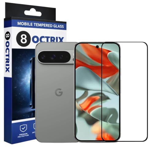 Image of Military-Grade Gorilla Tempered Glass Screen Protector for Google Pixel 10 Pro (Black) | 9H Hardness | Edge-to-Edge Full Coverage | HD Clarity | Scratch & Drop Protection
