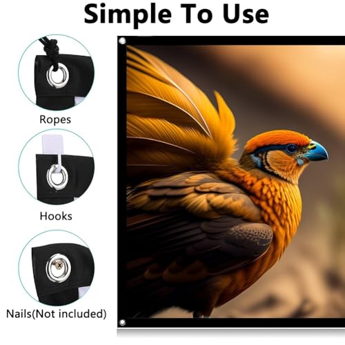 Pantalla de proyección portátil 150" 16:9 HD plegable miniatura 3