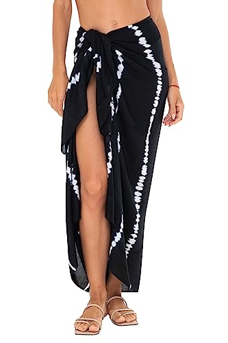 SHU-SHI Womens Sarong Pareo Cover Up Bathing suit Women Beach Wrap Long Pool Trip Resort Skirt