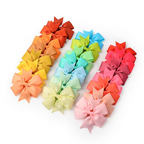 Prohouse 70 Pieces Boutique Grosgrain Ribbon Pinwheel Hair Bows Clips For Girls Babies Toddlers Teens Gifts In Pairs #TOP5