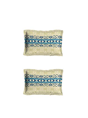 Image of DDECOR - Clara 100% Cotton Double Bedsheet with 2 Pillow Covers, King Size, Blue