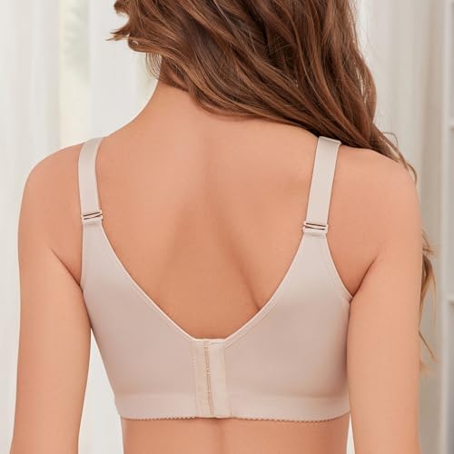 Plus Size Push Up Bras for Women Back Fat Smoothing Bra Comfort Lightly Underwire T-Shirt Bra4