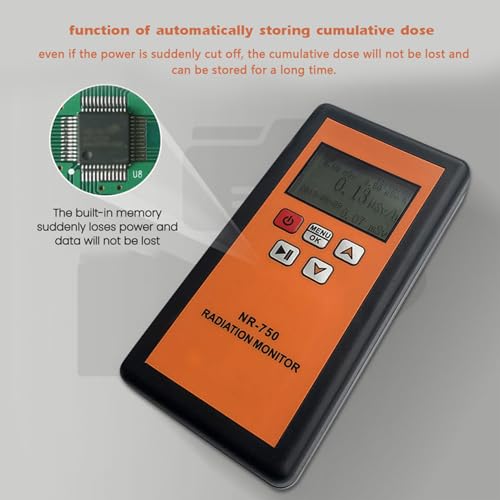 Image of NR-750 Handheld Portable Nuclear Radiation Detector LCD Display Household Radioactive Tester Geiger Counter Detection Sound Vibrations Light Triple Alarm Practical Nuclear Radiation Detector