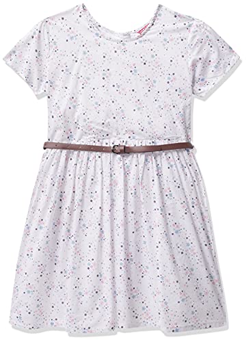 Image of Amazon Brand - Jam & Honey Cotton Girls' Dresses & Jumpsuits Knee Length Dress (JHAW20GDRS990-7 White 2 9-10 Years Years-10