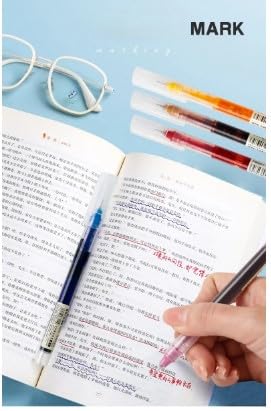 Image of like it 0.5mm Roller Pen Color ink Straight Liquid Rollerball Gel Pen for School Office Stationery Pack of 12 (Blue Red Black Each 4pc)