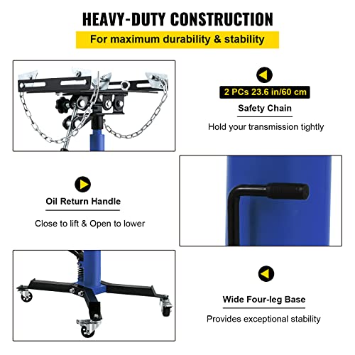Vevor 1100LBS TRANSMISSION JACK Transmission Jack, 33 Inch-67 Inch High Lift thumb #5