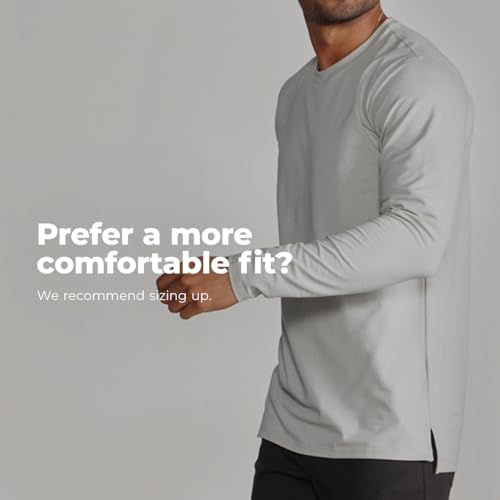 Men’s Long Sleeve Split Hem Shirt – Lightweight Moisture-Wicking – UV Protection – Soft 4-Way Stretch Fabric2