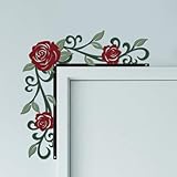 Resistente a la intemperie: hecho de metal de alta calidad con revestimiento antioxidante, ideal para interiores y exteriores (puertas, ventanas, terrazas, jardines o paredes)
