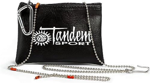 Tandem Sport Volleyball Net Setter With Pouch - Volleyball Net Measure Chain - 4 Pre-Set Net heights for Men's, Women's, Coed, and Junior Volleyball - Volleyball Referee Equipment