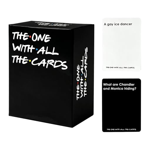 xvuzeqt The ONE with All Black Cards - Adult Card Game | Perfect for Party Gatherings, Game Night & Gag Gifts
