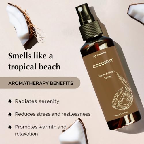 Image of Coconut Air Freshener Spray for Room, Linen & Pillow 100ml by Aromafume