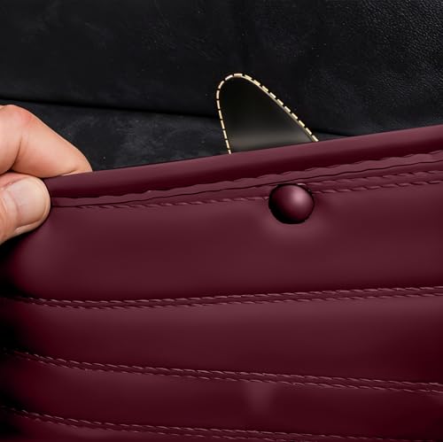 Image of 10D Car Floor Mat for Tata Sierra Ev | Nappa Leather | Luxurious & Elegant Look | 100% Waterproof and Washable | Custom Fitted |- Cherry with Black