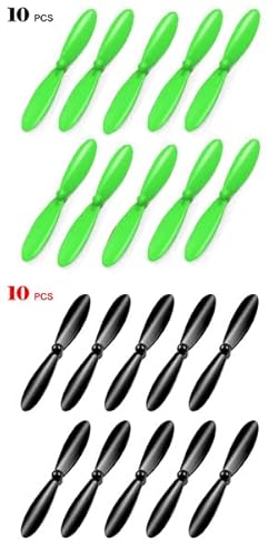 AFUNTA para HUBSAN palas de las hélices Atrezzo 5x establece Negro / Verde Hélices para HUBSAN X4 H107 H107L H107C H107D Quadcopter y la cubierta del protector de la hélice Protección hélice para Hubson X4 H107C H107D Quadcopter