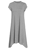 ROMWE Women's short sleeve Casual Loose Tunic T-Shirt Dress