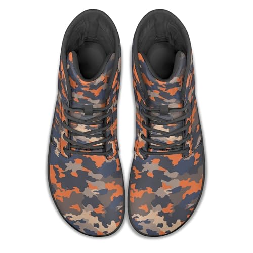 Image of Fashion Print Womens Mens High Top Barefoot Sneakers Flat Shoes