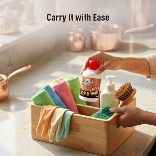Image of Amazon Brand - Presto! Copper & Brass Cleaner Gel | 100 Ml x Pack of 2 | For Fixtures, Utensils, Artifacts & Jewellery