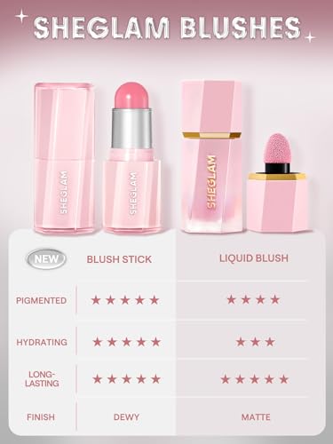 SHEGLAM Buttery Bliss Blush Stick Cream Milk Makeup Blush-Rose Ritual - Thumbnail 6