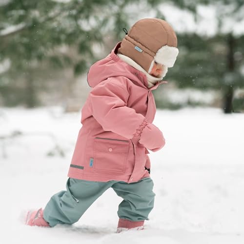 Image of JAN & JUL Waterproof Trapper Hat for Baby and Kids, Insulated Winter Hat with Faux Fur Lining