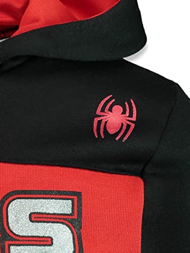 Marvel Spider-Man Toddler Boys Fleece Half Zip Hoodie Red/Black 5T #TOP4