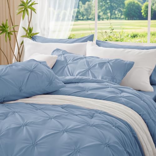Image of BEDELITE King Comforter Set Cornflower Blue,Lightweight & Soft Comforter