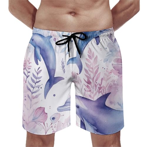 Men's Swim Trunks Quick Dry Board Shorts with Pockets Beach Shorts Seaweed in The Sea Bathing Suits for Men