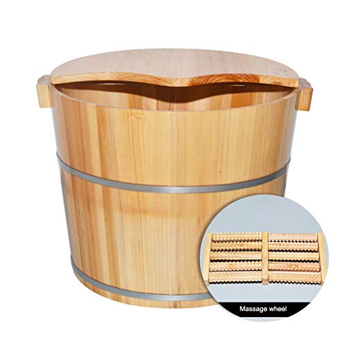 Baignoire surélevée pour les pieds et seau de bain de pieds en bois