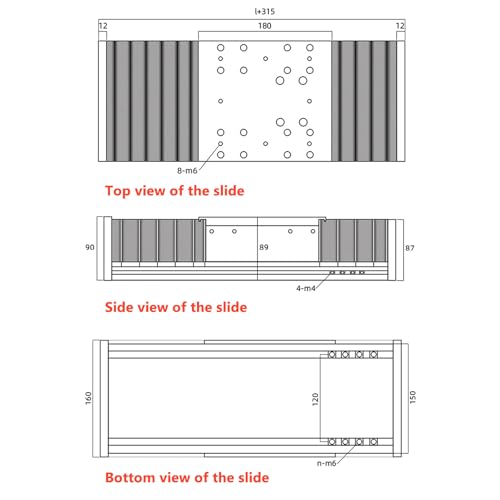 Vis de haute précision et roulements de rail de guidage CNC