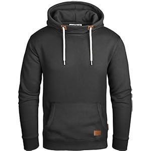 Grin&Bear GEC494 Herentrui met capuchon capuchonjack hoodie met hoog sluitende kraag