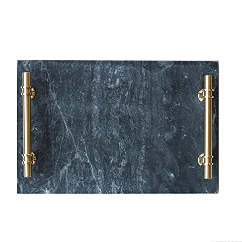Handmade Marble Perfume Tray with Copper Handles