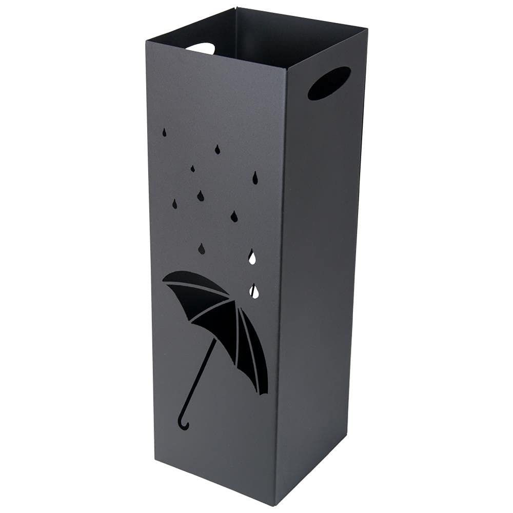 Schwarz Regenschirmständer 60x20x20 cm | Schirmständer Regenschirm für Zuhause, Büro und Garderoben | Loft Regenschirm Ständer | Stabiler Schirm Ständer