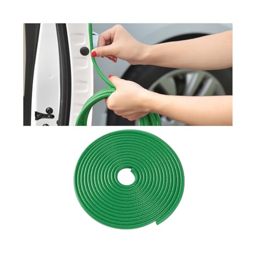 Image of Osilly Car Door Edge Guards, 16Ft Rubber Seal Car Door Edge Trim, U Shape Door Edge Protector Guard, Aluminum Weather Proofing Automotive Door Edge Molding Protection for Most Car (Green)