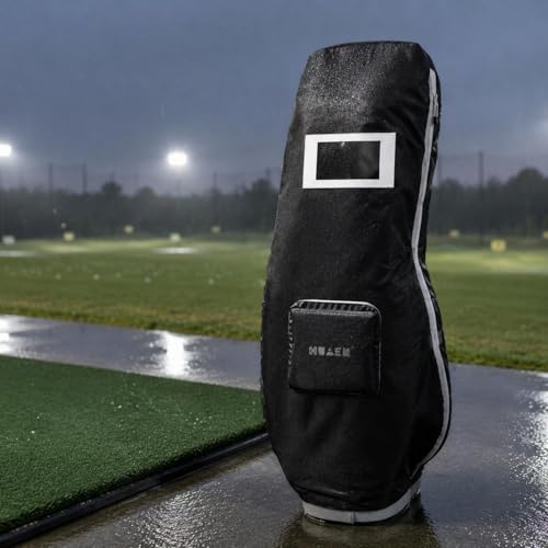 Protector para bolsas de golf impermeable con acabado rosa y cremallera 3