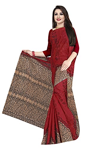 Image of TAMAIRA FASHION Mulmul Pure Cotton Saree For Woman Floral Block Printed |Office Wear Daily Wear Sarees For Women Without Blouse Piece