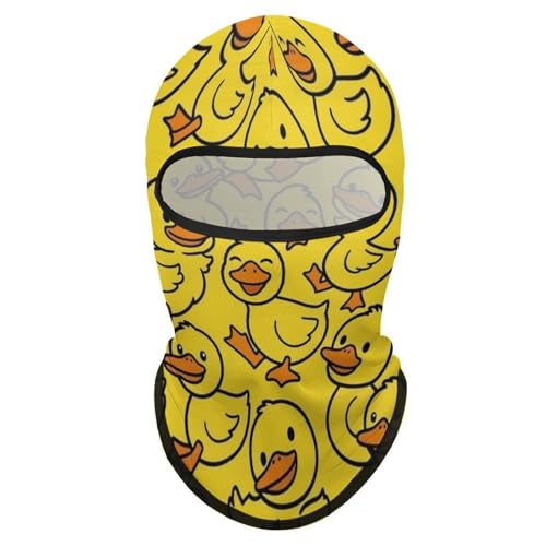 Head Cover Balaclava Mens Cool Seamless Wear Resistant Neck Warmer Reusable Lightweight Face Mask Hood for Motorcycling Fishing Yellow Rubber Duck