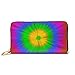 Produktbild XCNGG Tengyiyi Echtleder Reisepass Inhaber Dizzy Spectrum Rainbow Reise Brieftasche Cover Case Card Wallet Für Frauen Mädchen
