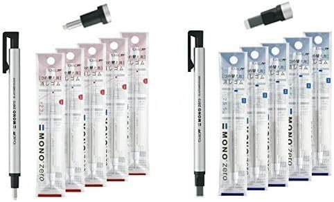Tombow Mono Zero Pen-Style Eraser (2 Pen-erasers & 20 Refills, 2.3mm Round & 2.5mm Rectangle tip)