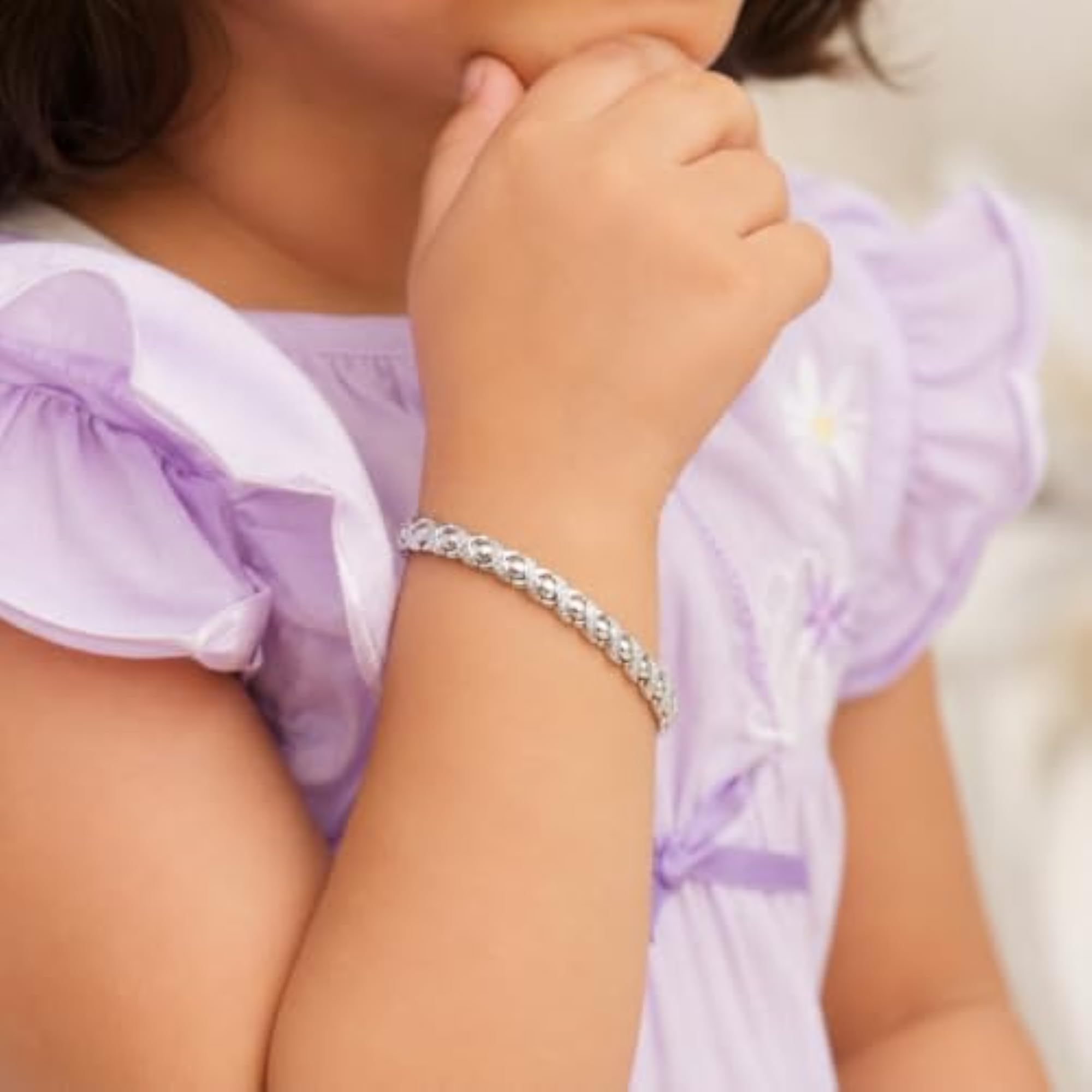 925 Sterling Infinity Link Wristlet Bracelet for Kids