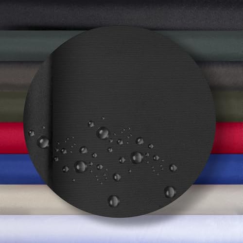 Tela impermeable por metros 2x1.60M. Tela para tapizar sillas, cojines o sofás en jardines, patios o terrazas. Telas para exterior por metro. Resistente al agua, al sol y al viento. Negro
