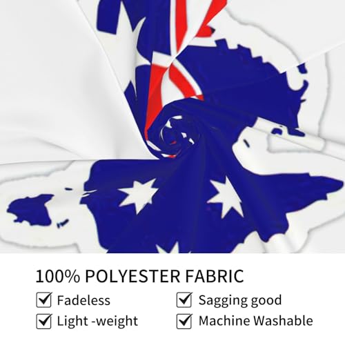 Tapiz grande JEJEA con mapa de Australia, decoración textil de alta calidad 6