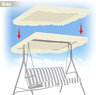 BenefitUSA Patio Outdoor 77"x43" Swing Canopy Replacement Porch Top Cover Seat Furniture (Ecru)