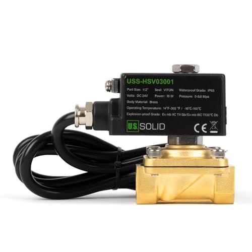 Électrovanne antidéflagrante laiton 1/2 24V U.S. Solid pour sécurité premium - 4